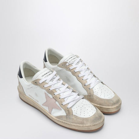 GOLDEN GOOSE Chic Ball Star Sneakers in White, Pink, and Black