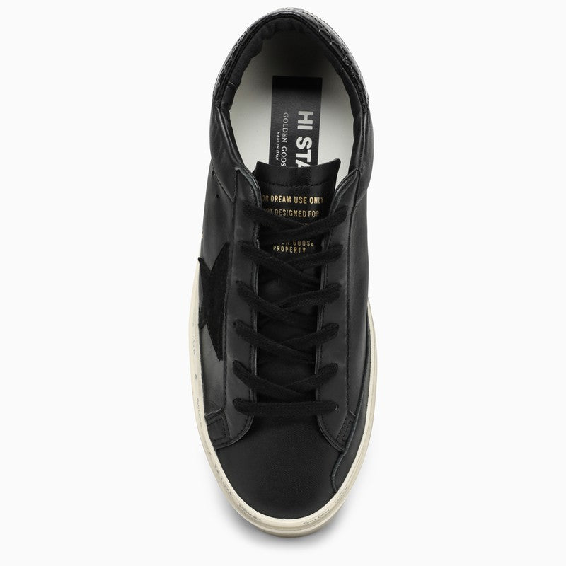 GOLDEN GOOSE Black Low Top Platform Trainers for Women