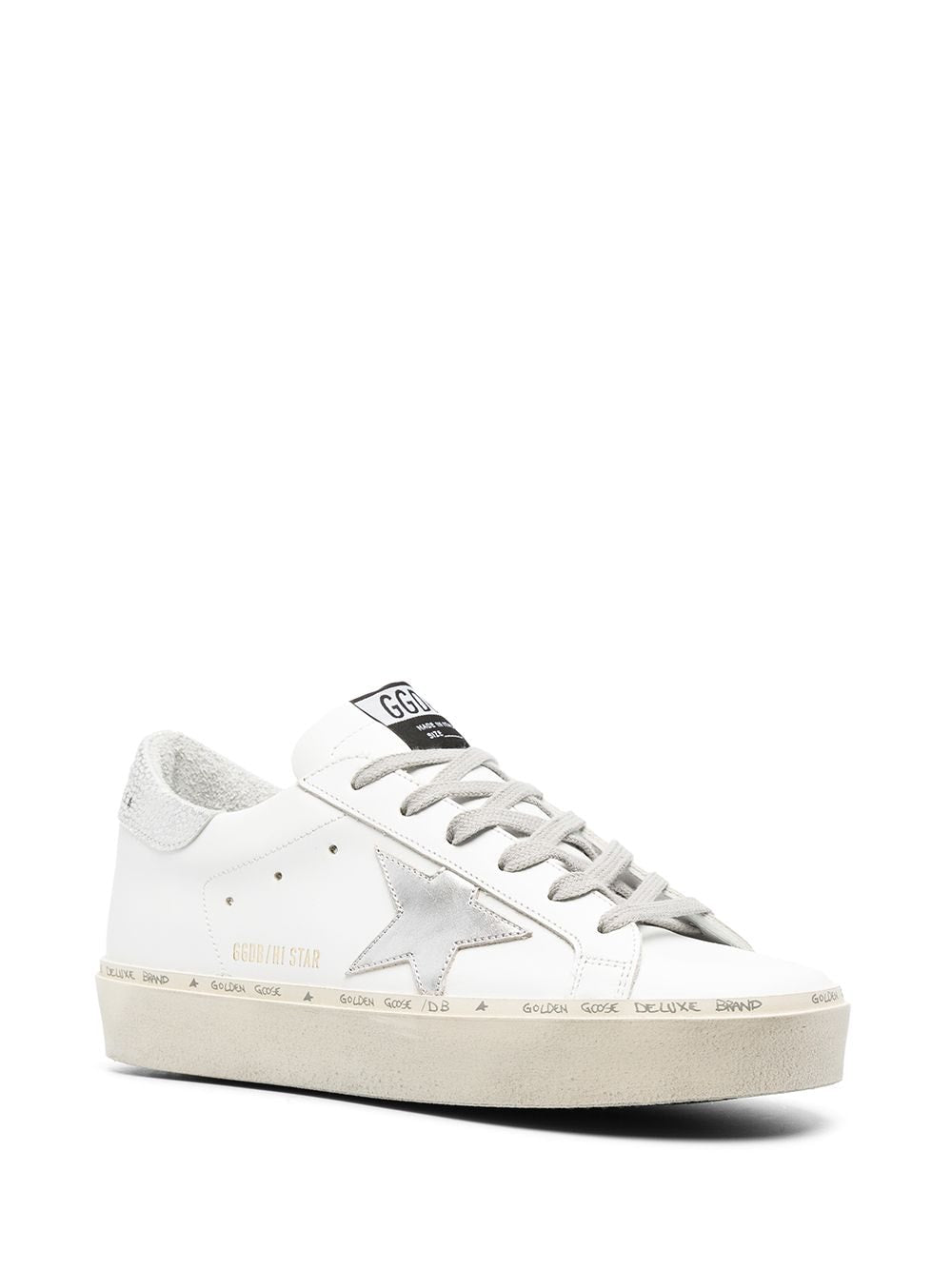 GOLDEN GOOSE White Leather High Top Sneakers for Women
