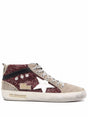 GOLDEN GOOSE Mid Star Glitter Upper Suede Toe Women's Sneakers