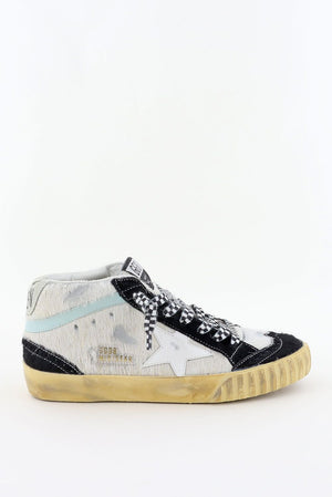 GOLDEN GOOSE Giày Sneaker Mini Trắng Đen Xanh Biển Băng