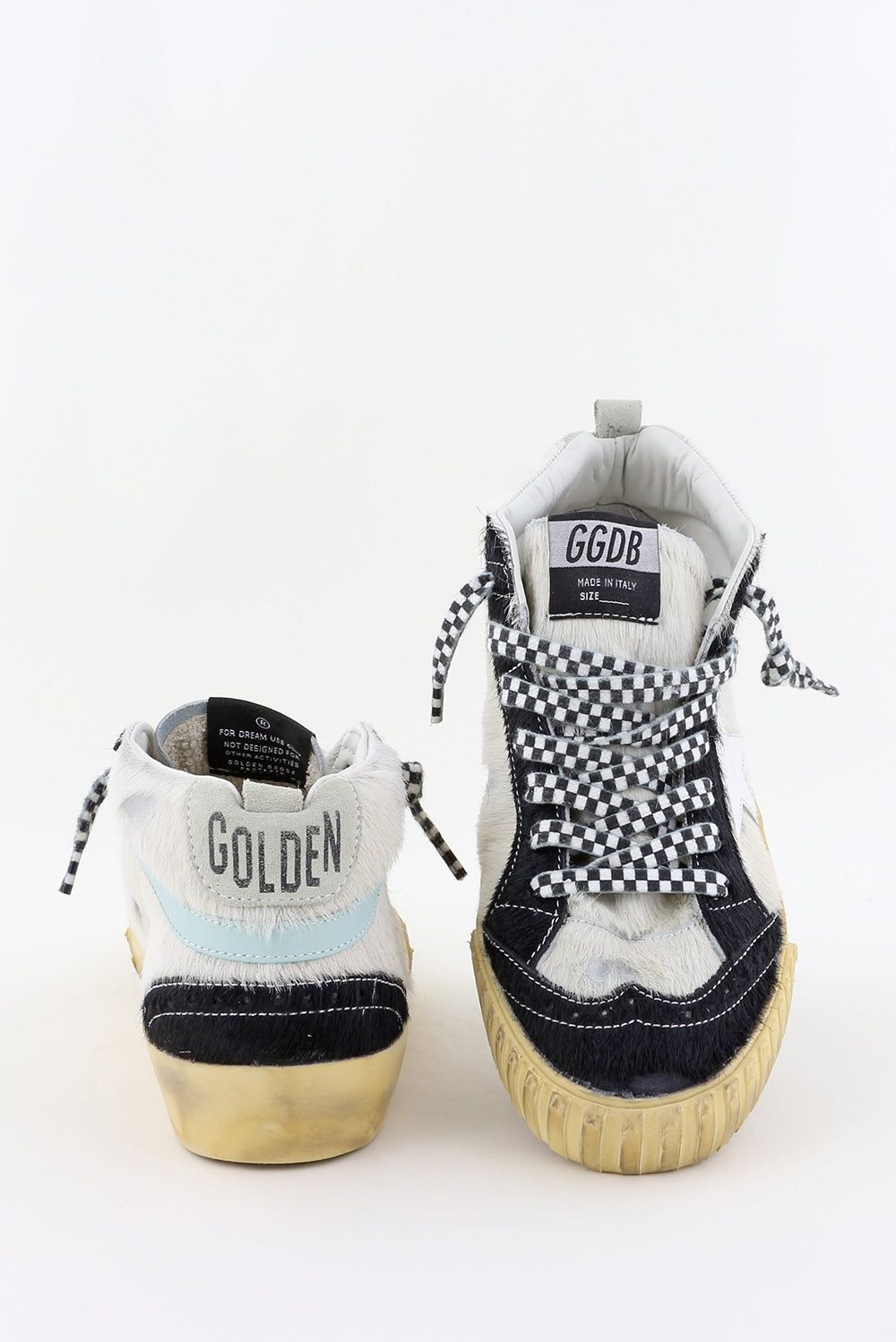 GOLDEN GOOSE White Black Aquamarine Ice Midstar Sneaker for Women