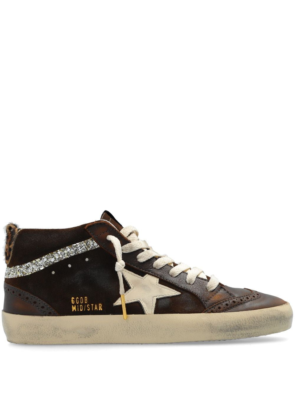 GOLDEN GOOSE Mid Star Metallic Accents Sneakers