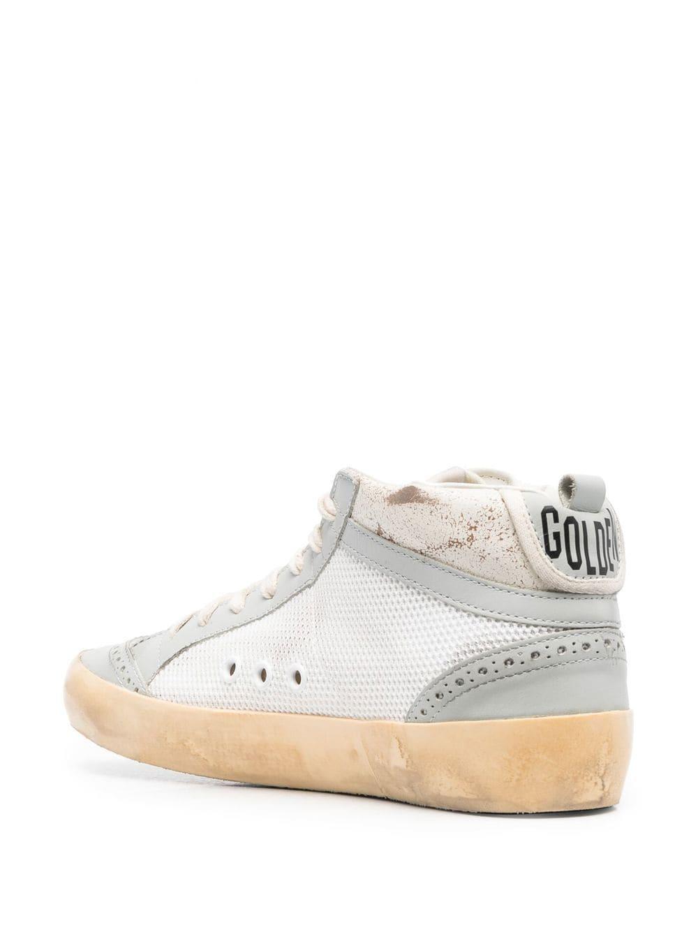 GOLDEN GOOSE Mid Star Net & Vintage Leather Sneakers for Women