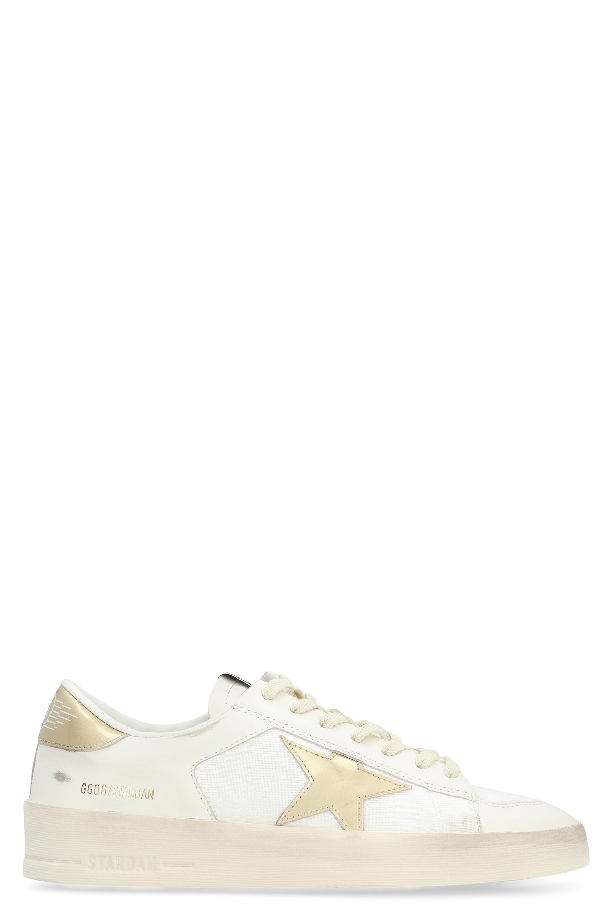 GOLDEN GOOSE Worn-Out White Women's Low-Top Sneakers with Iconic Star-Shape Patch