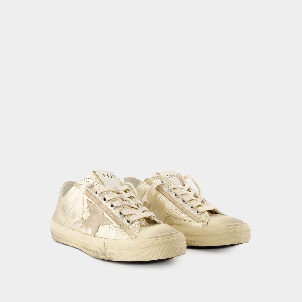 GOLDEN GOOSE Metallic Radiance Leather Sneakers