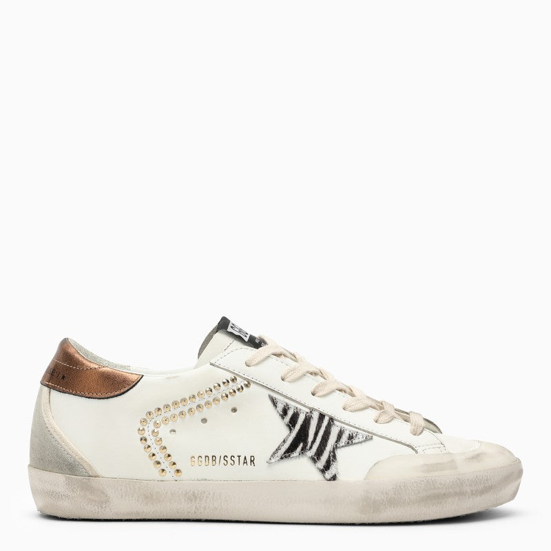 GOLDEN GOOSE Women's White Leather Low Top Trainers with Iconic Animal Star Detail