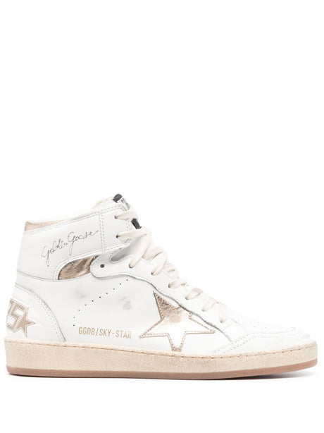 GOLDEN GOOSE Chic Ankle Sneakers with Laminated Star Detail