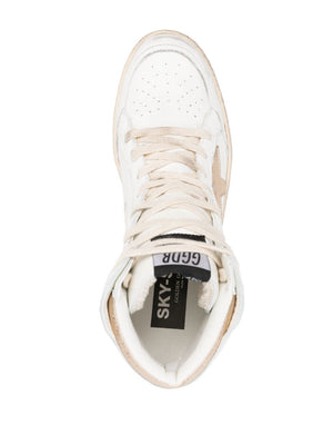 GOLDEN GOOSE Chic Ankle Sneakers with Laminated Star Detail