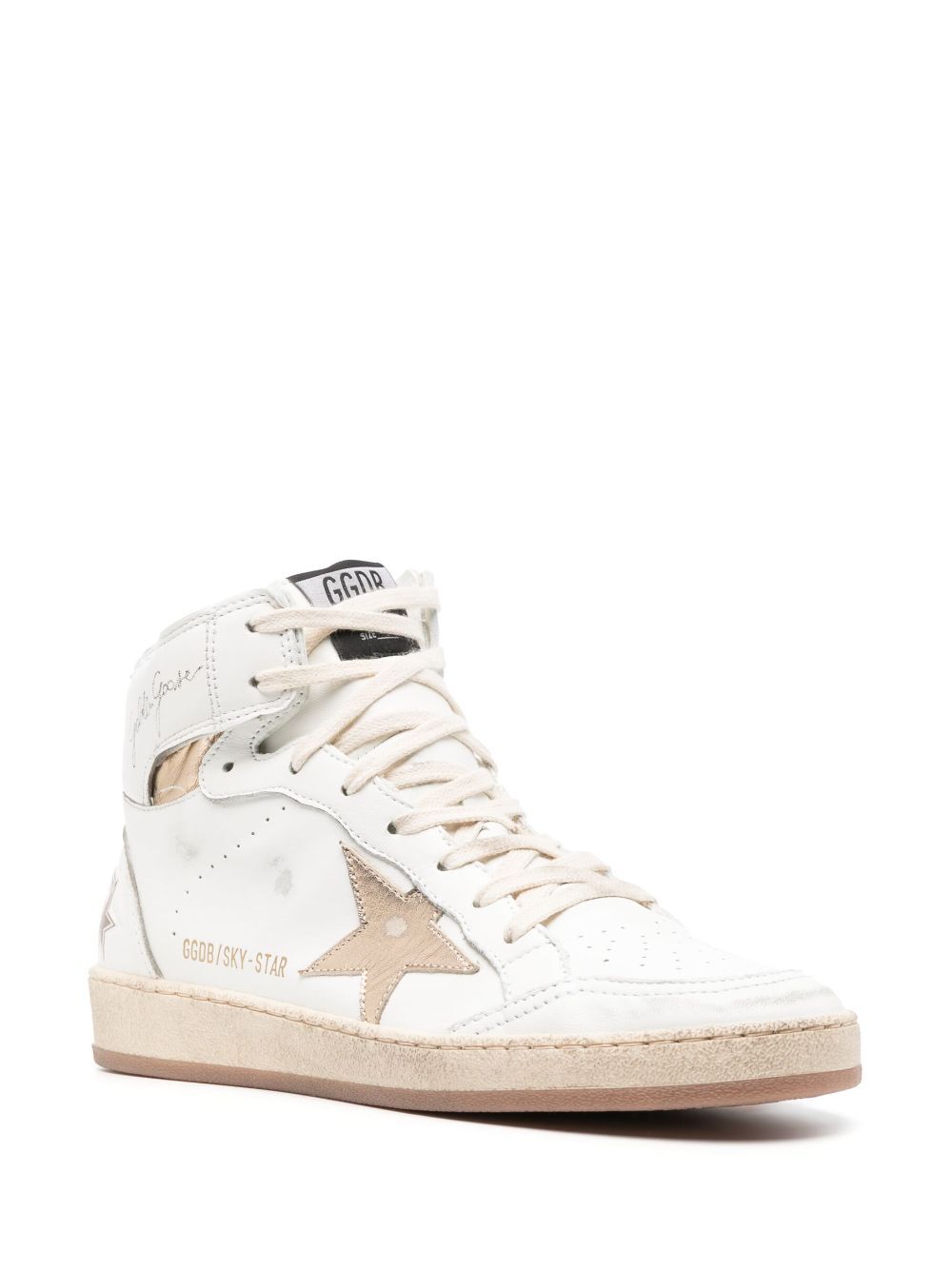 GOLDEN GOOSE Chic Ankle Sneakers with Laminated Star Detail