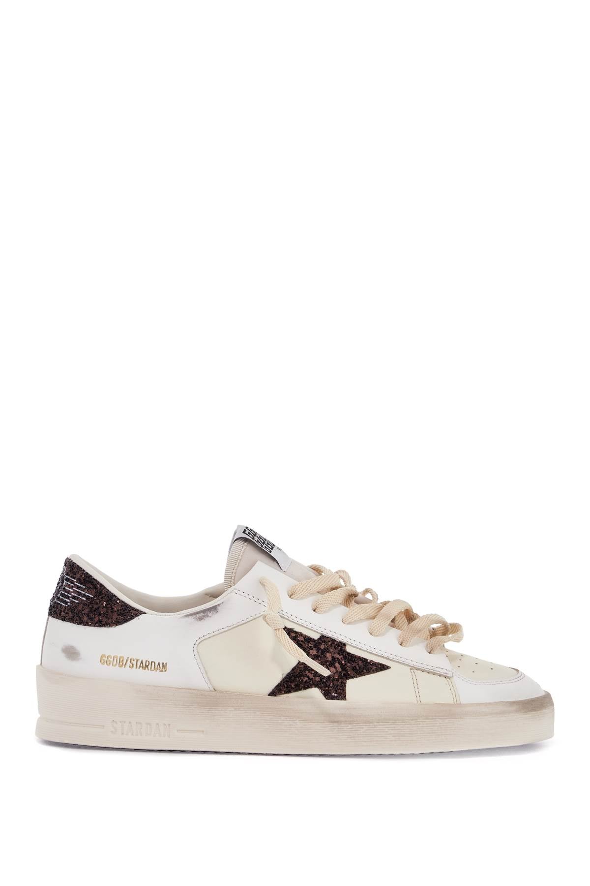 GOLDEN GOOSE Trendy Distressed Leather Sneakers for Women - Size 42