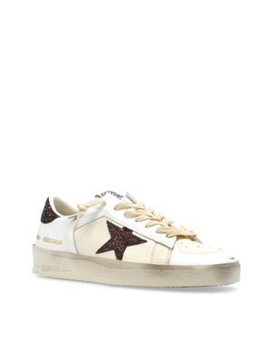 GOLDEN GOOSE Chic Leather Sneakers with Sequin Detail