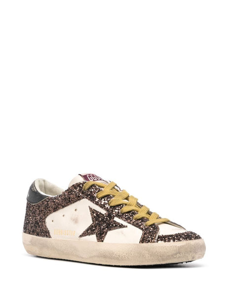 GOLDEN GOOSE Super-Star White & Brown Sneakers