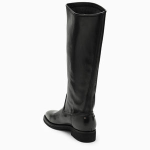 GOLDEN GOOSE Classic black leather boots for women