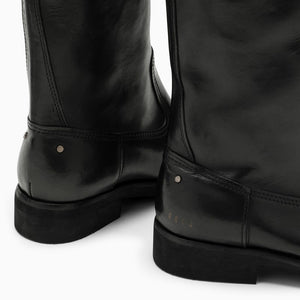 GOLDEN GOOSE Classic black leather boots for women