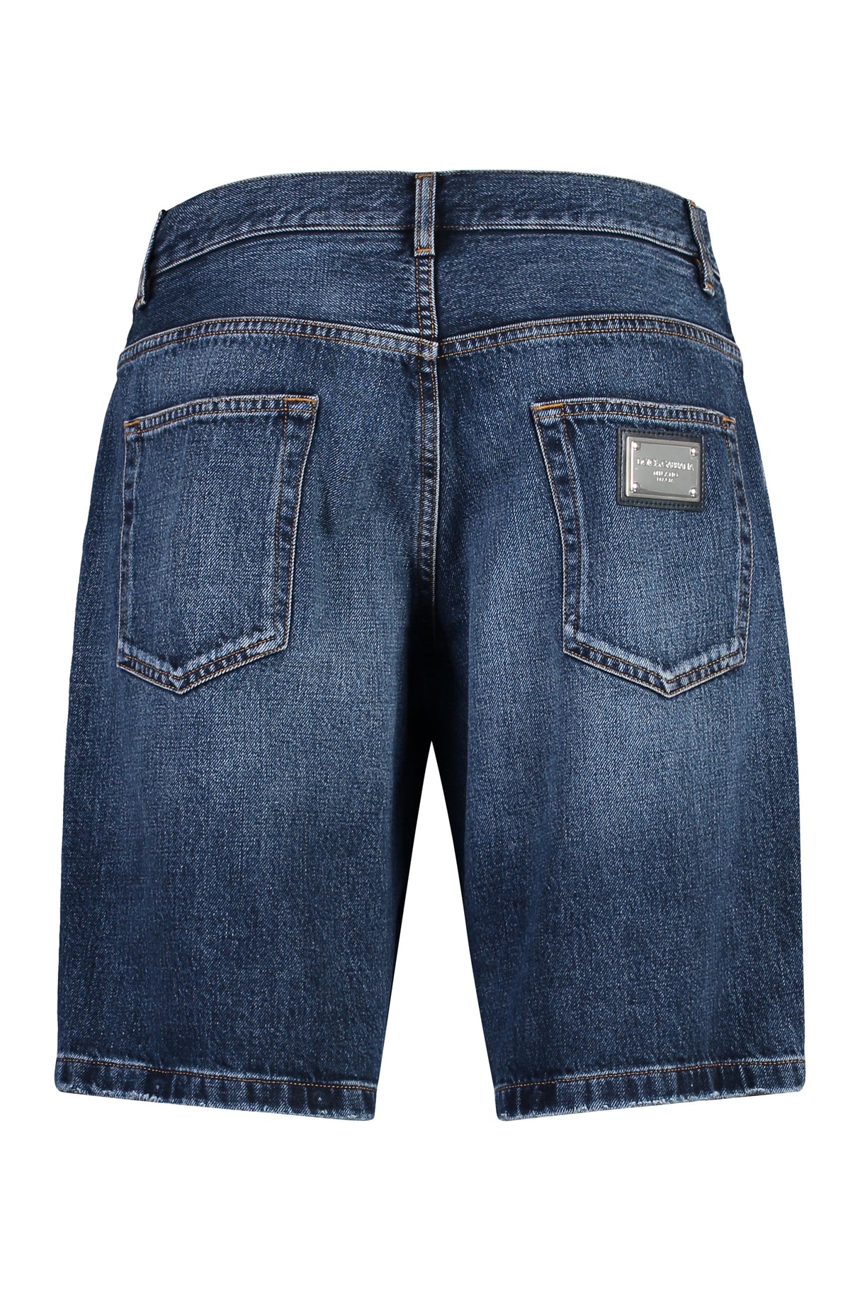 DOLCE & GABBANA Blue Denim Shorts for Men - SS24 Collection