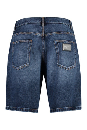 DOLCE & GABBANA Blue Denim Shorts for Men - SS24 Collection