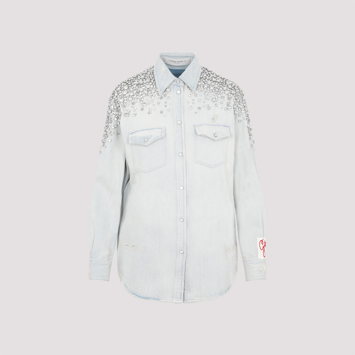 GOLDEN GOOSE Bleached Washed Boyfriend Shirt