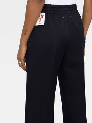 GOLDEN GOOSE Midnight Blue Women's Trousers with Elastic Waistband