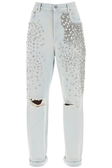 GOLDEN GOOSE Bleached Jeans with Crystals for Women