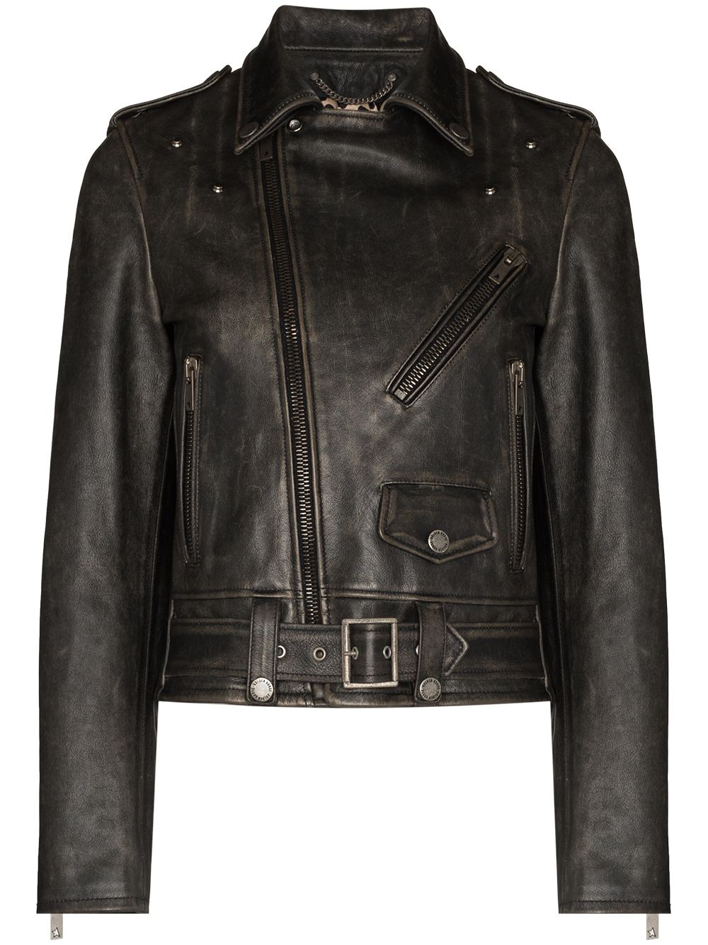 GOLDEN GOOSE Black Leather Jacket for Women - SS24 Collection