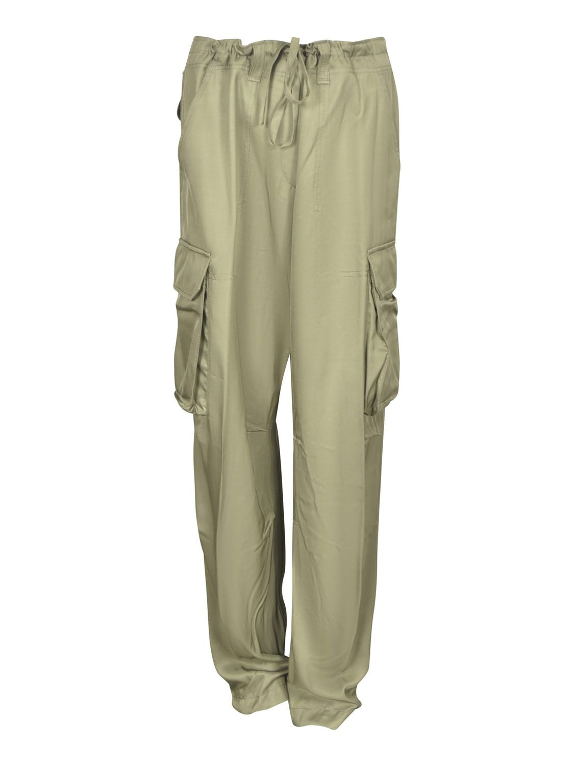 GOLDEN GOOSE Elevate Your Wardrobe with these Chic Green Straight Pants for Women