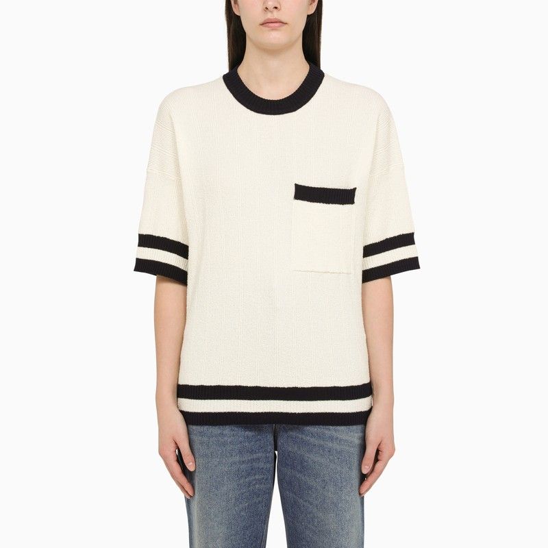 GOLDEN GOOSE Luxurious Lou Short Sleeve Pullover with Pocket