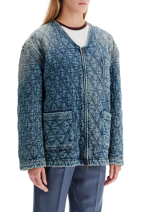 GOLDEN GOOSE Quilted Diamond Denim Jacket