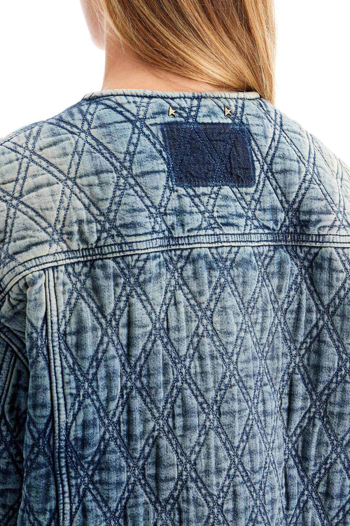 GOLDEN GOOSE Quilted Diamond Denim Jacket