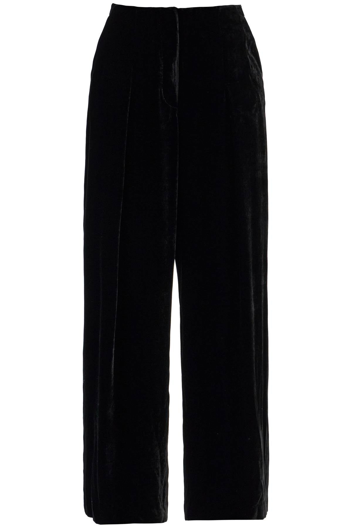 GOLDEN GOOSE High-Waisted Wide-Leg Velvet Pants