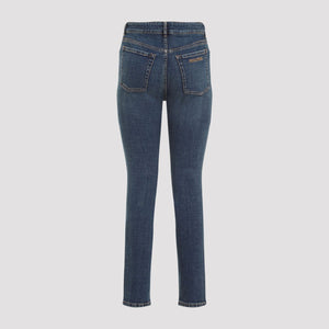 MIU MIU Classic Cotton Denim Pants for Women