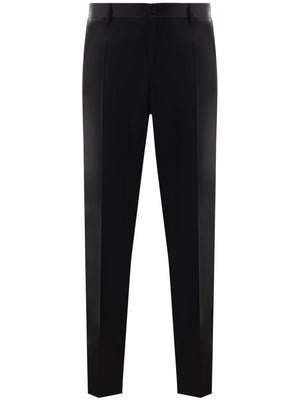 DOLCE & GABBANA Elegant Black Wool Blend Trousers