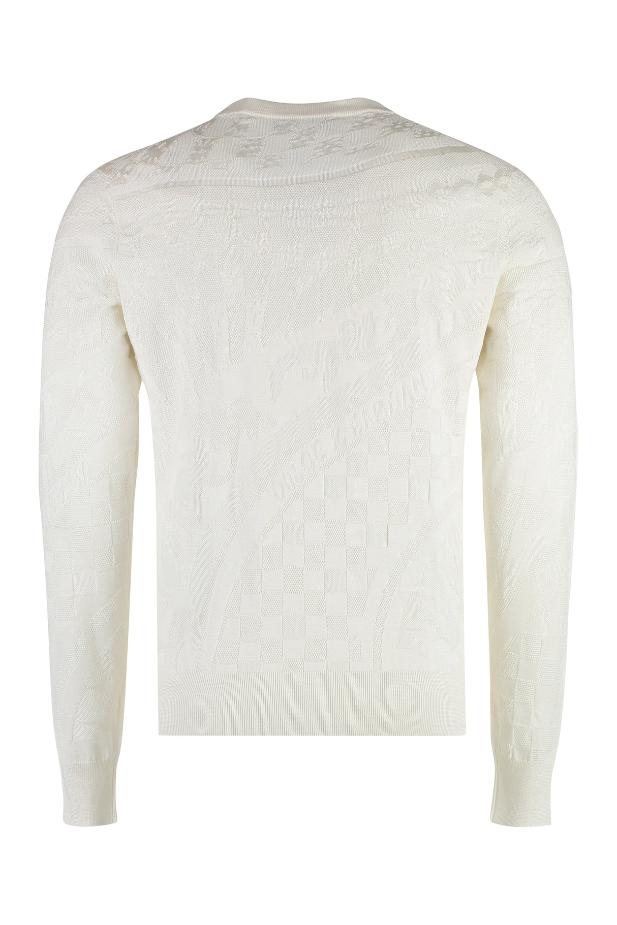 DOLCE & GABBANA Luxurious Ivory Men's Crew-Neck Sweater for FW23