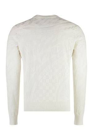 DOLCE & GABBANA Luxurious Ivory Men's Crew-Neck Sweater for FW23