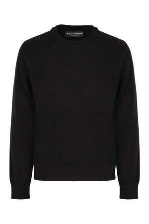 DOLCE & GABBANA Men's Virgin Wool Sweater with Ribbed Knit Edges