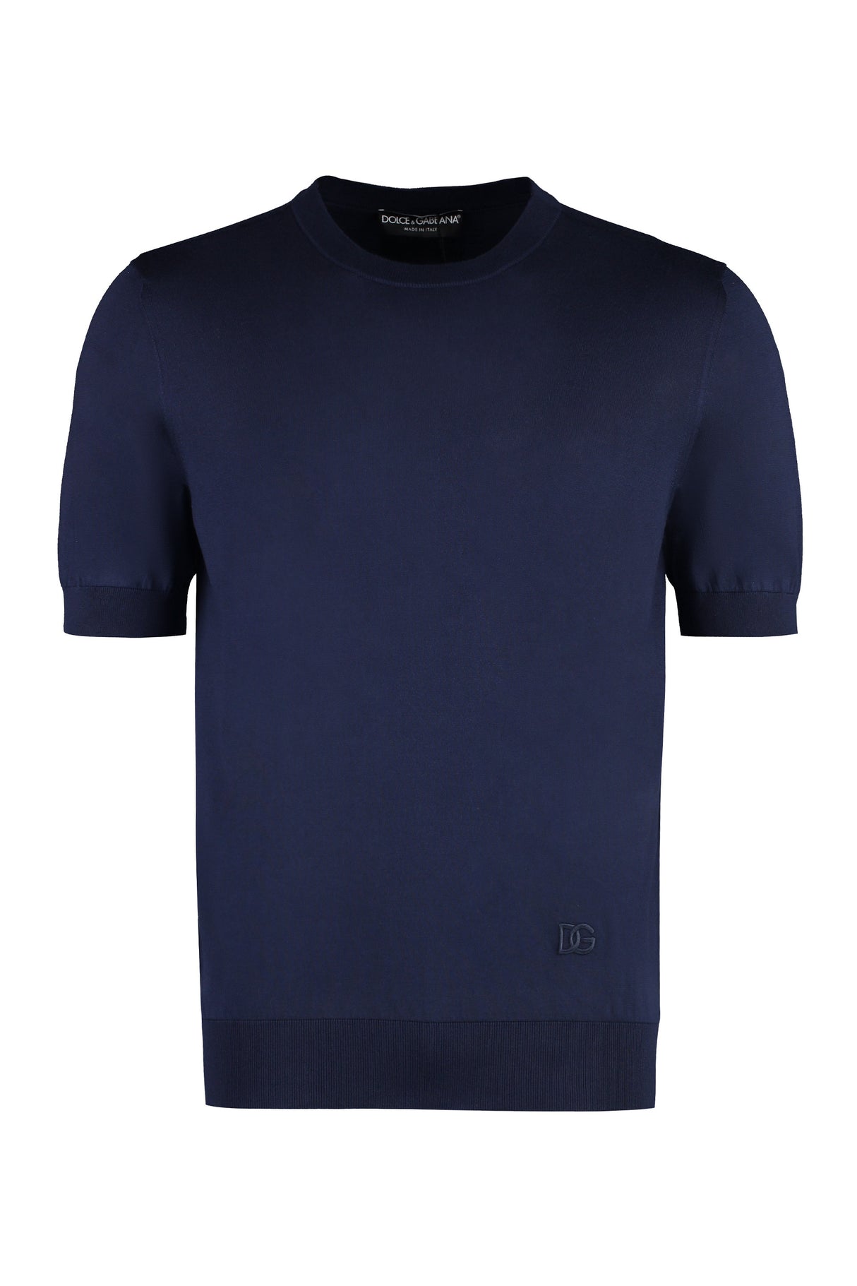 DOLCE & GABBANA Navy Silk Pullover for Men