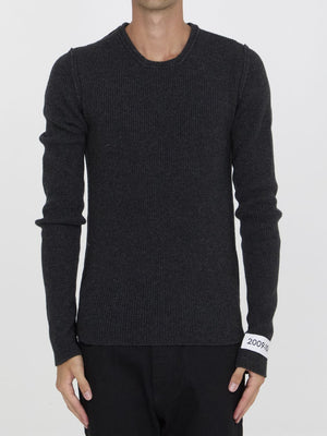 DOLCE & GABBANA Men's Grey Wool Blend Crewneck Jumper