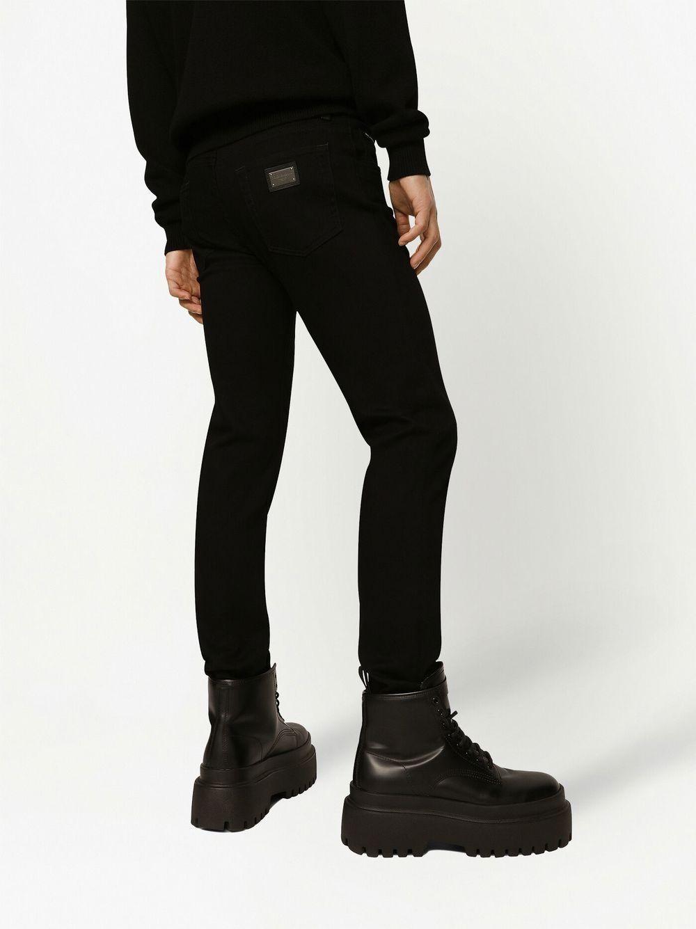 DOLCE & GABBANA Sleek Black Slim-Fit Stretch Jeans