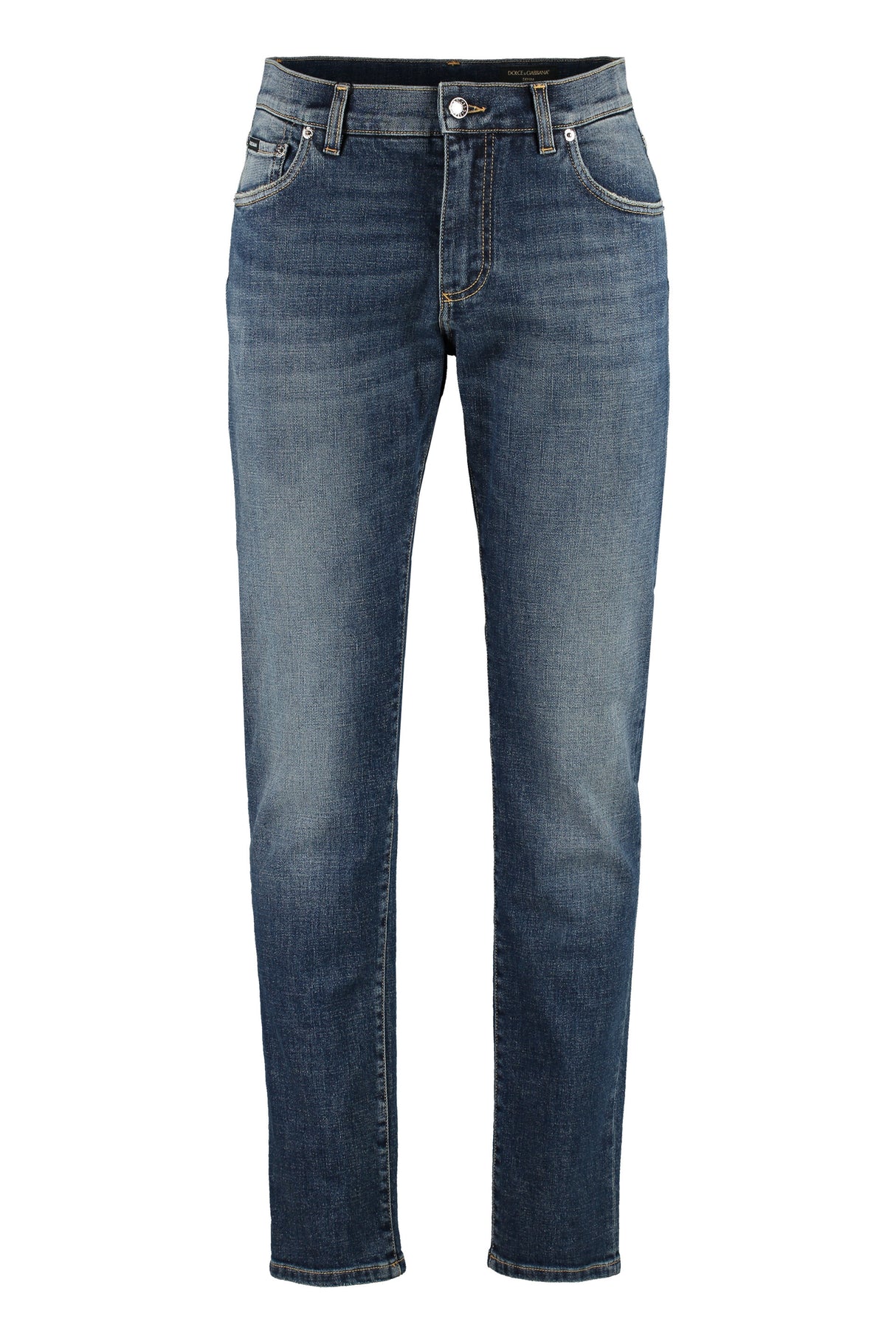 DOLCE & GABBANA Slim Fit Low-Waist Jeans in Light Blue