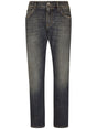 DOLCE & GABBANA Slim Fit Denim Jeans for Men - Size 48 IT