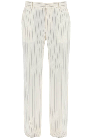 DOLCE & GABBANA Tailored Pinstripe Trousers for Men in Mixed Colours