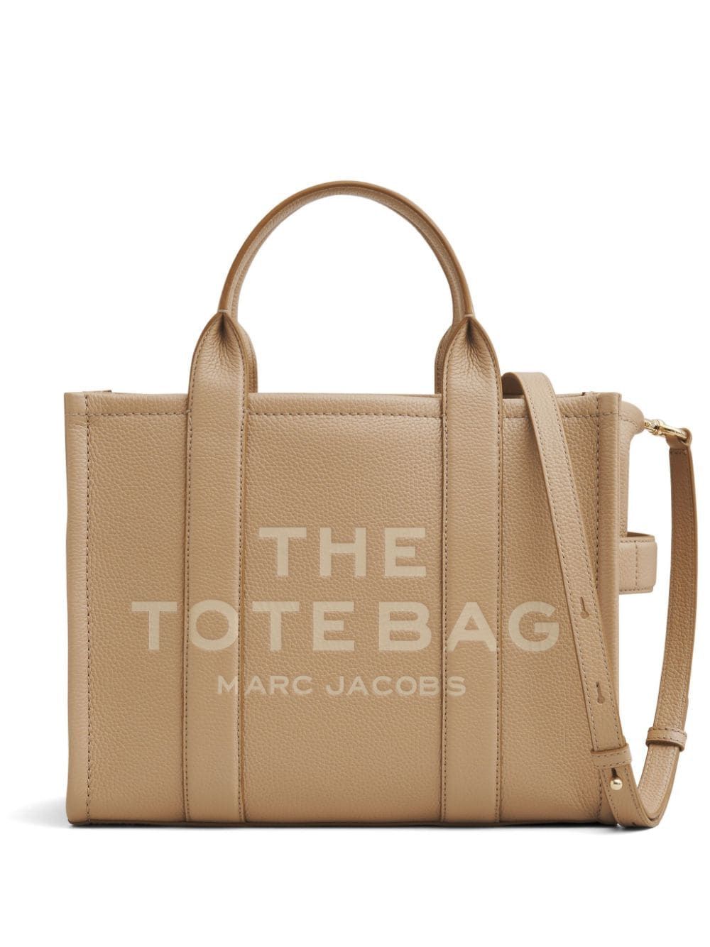 MARC JACOBS Beige 100% Cow Leather Medium Tote Handbag for Women, 33cm x 25cm x 14cm