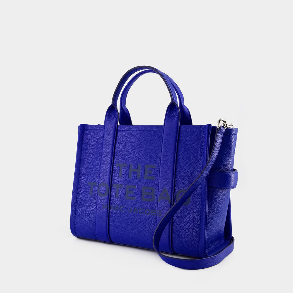 MARC JACOBS Navy Blue 100% Cow Leather Medium Tote for Women