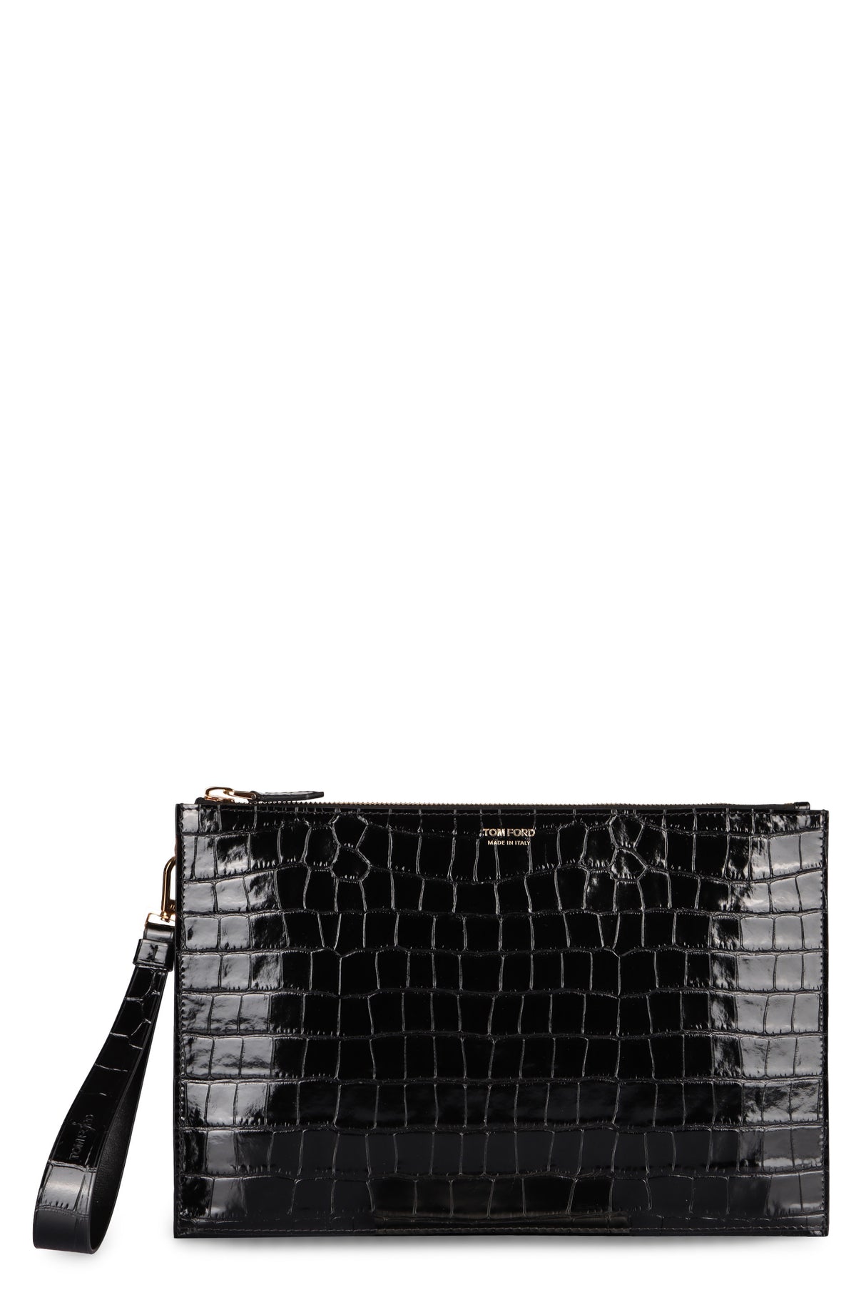 TOM FORD Luxurious Croco-Print Leather Clutch, 26x16x3 cm