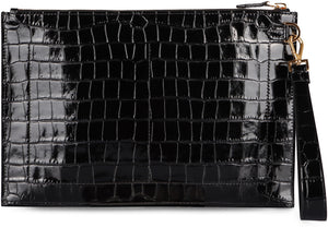 TOM FORD Luxurious Croco-Print Leather Clutch, 26x16x3 cm