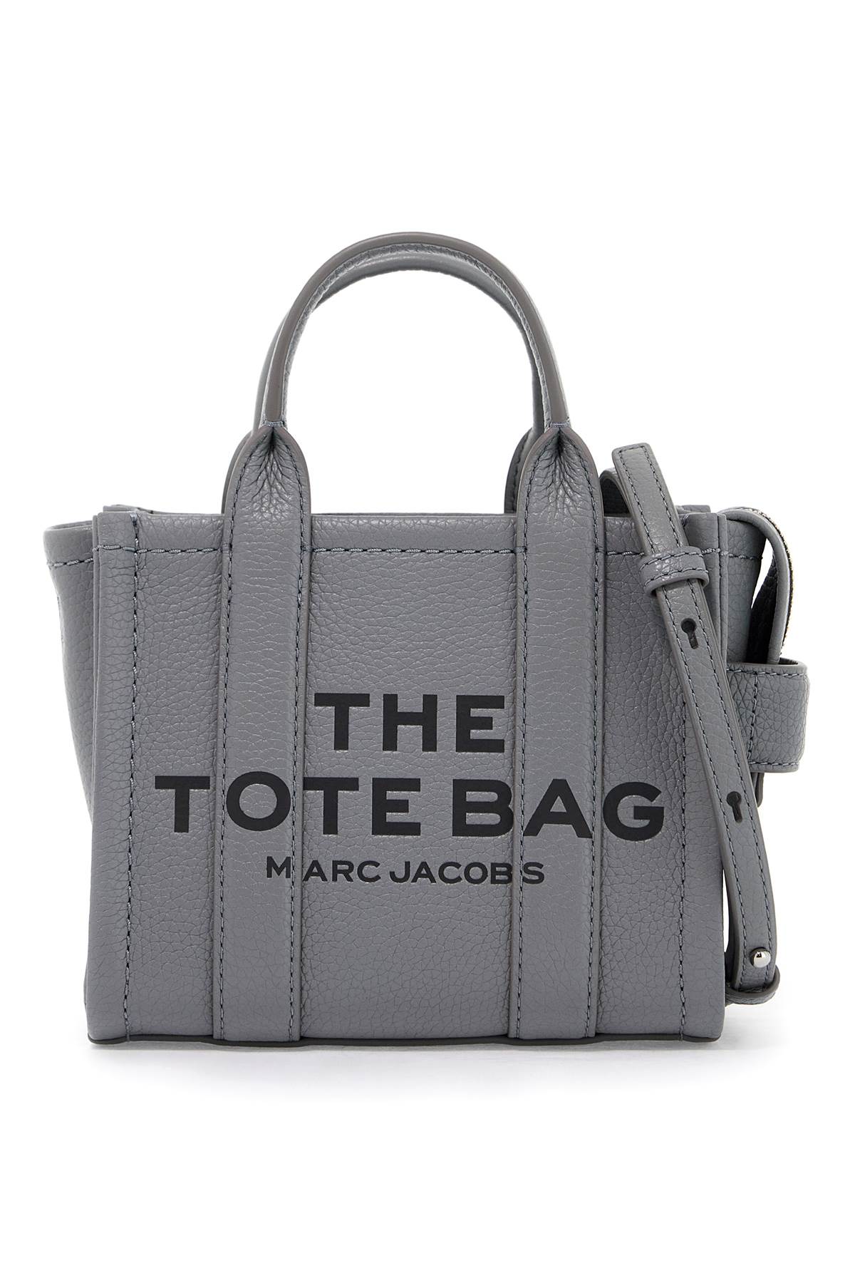 MARC JACOBS Chic Dual-Tone Leather Mini Tote Handbag for Women, 18.5x15x9 cm