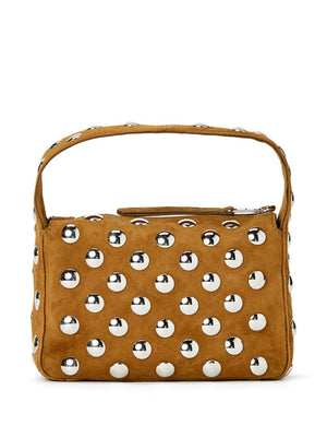 KHAITE Mini Suede Handbag with Stud Embellishments