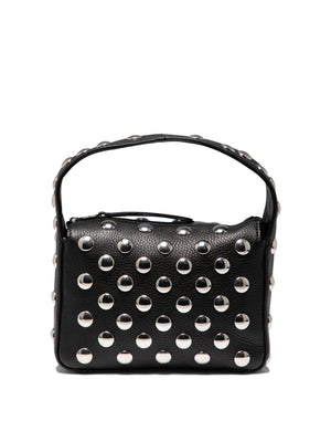 KHAITE Classic Black Leather Mini Handbag for Women - Elena Small
