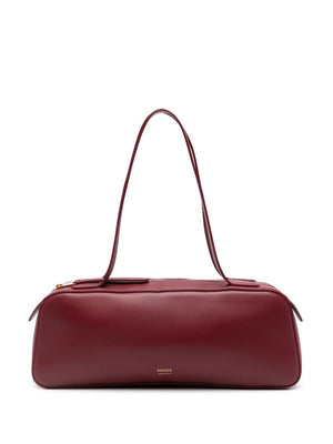 KHAITE Burgundy Leather Shoulder Handbag - FW24