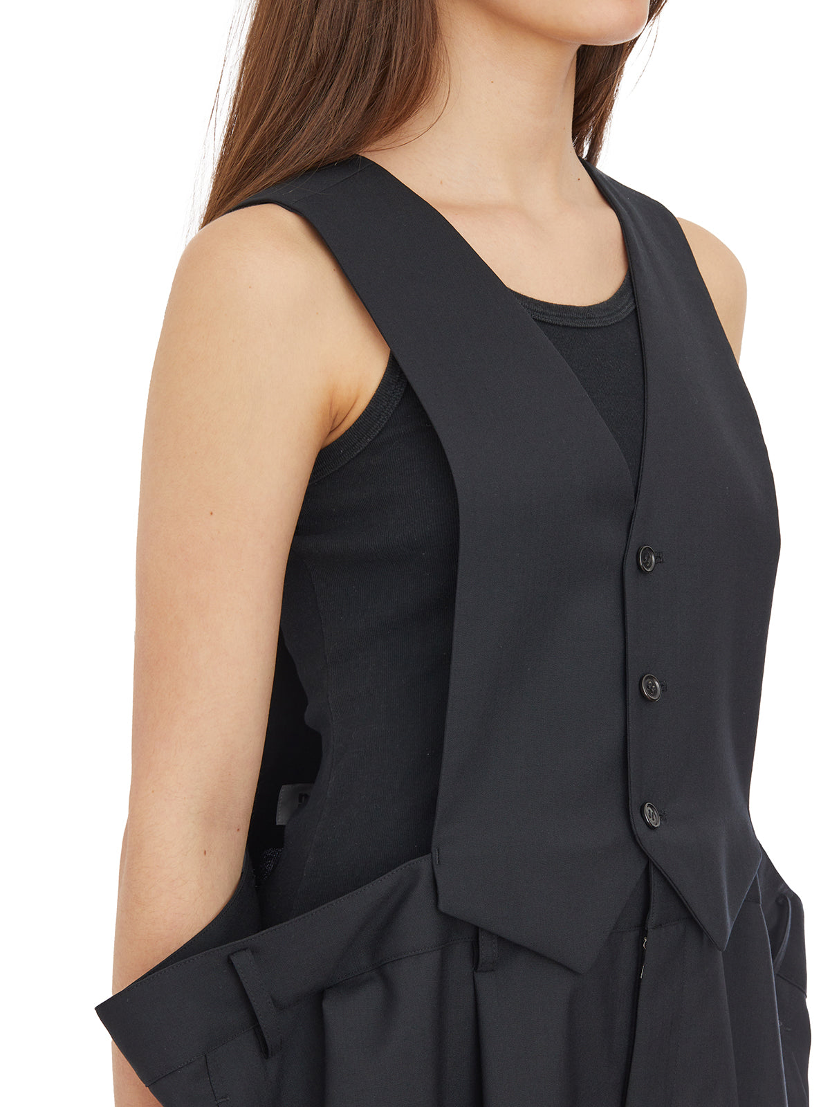 COMME DES GARÇONS Black Wool Jumpsuit for Women - SS24 Collection